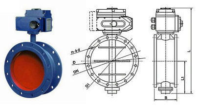電動(dòng)通風(fēng)蝶閥結(jié)構(gòu)圖